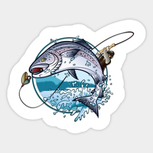 fishing logo Sticker